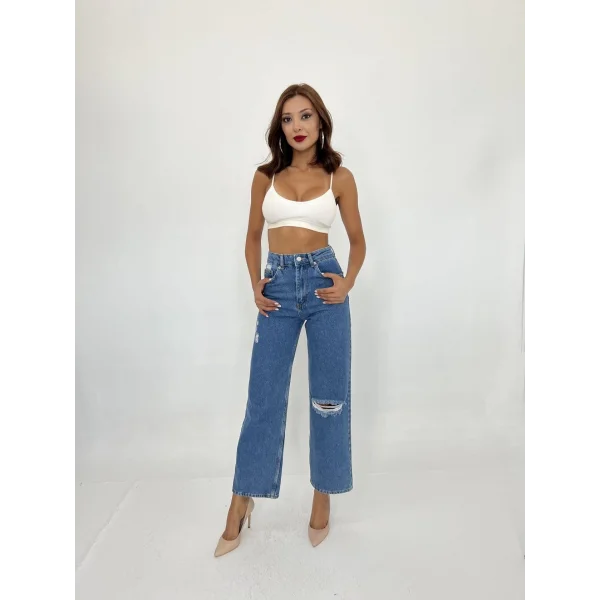 6288 KOT PANTOLON-MAVİ