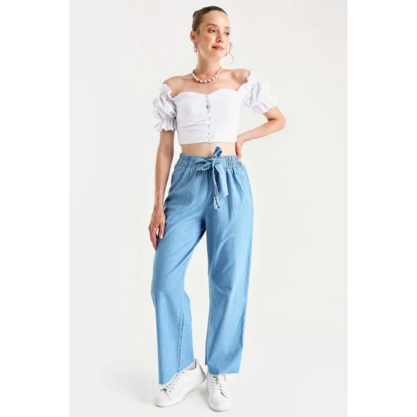 6469 BOL PAÇA JEANS PANTOLON  Mavi