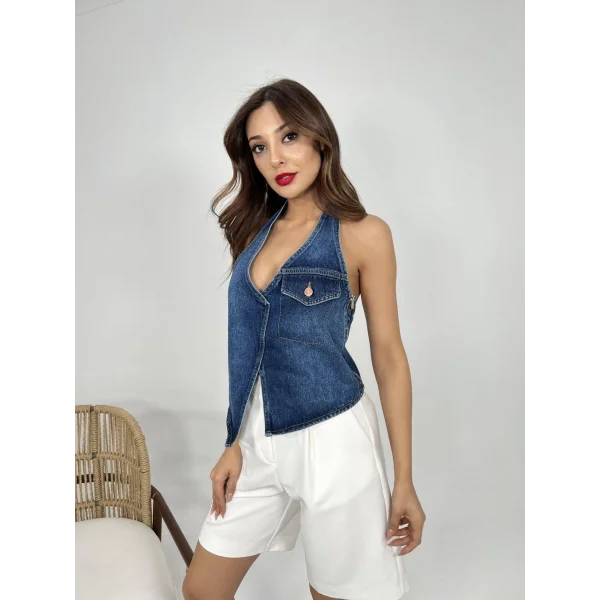 6532 KOT YELEK-MAVİ