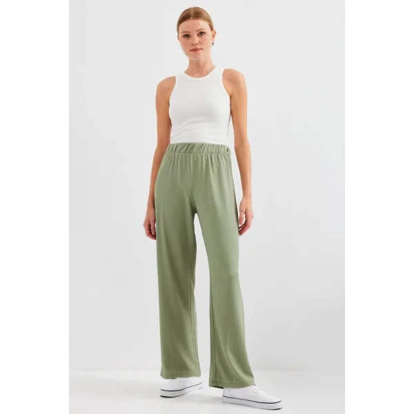 6543 Örme Pantolon - Çağla