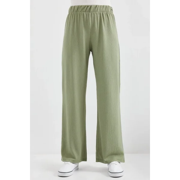 6543 Örme Pantolon - Çağla