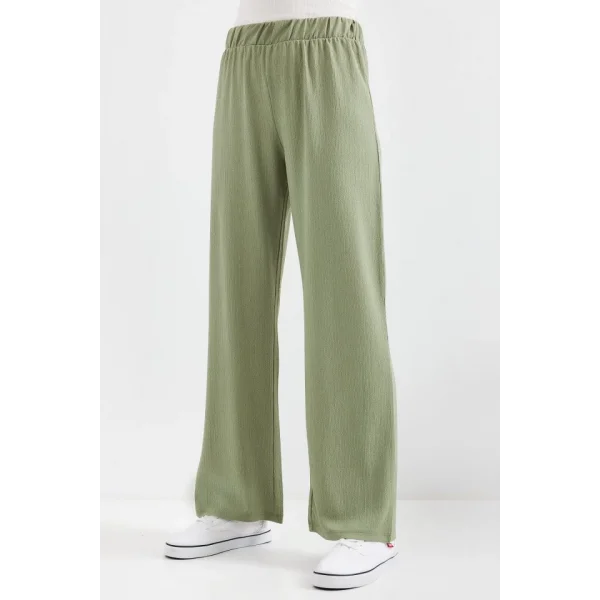 6543 Örme Pantolon - Çağla