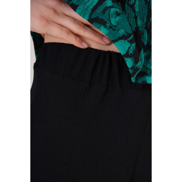 6543 Örme Pantolon  Siyah