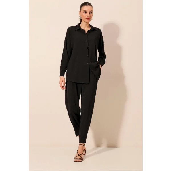 6593 Oversize İkili Takım - Siyah