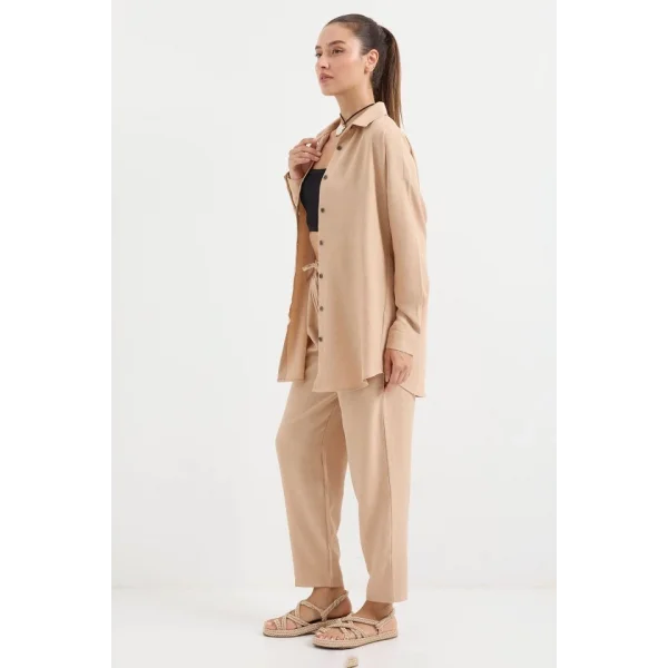 6622 Keten İkili Takım - Bisküvi