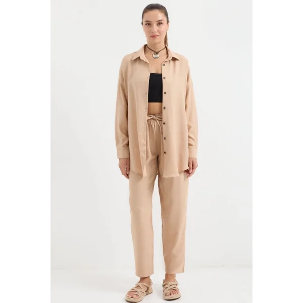 6622 Keten İkili Takım - Bisküvi