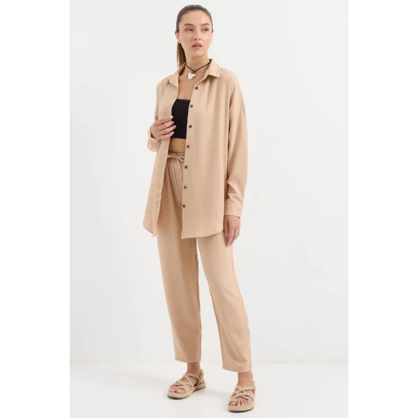 6622 Keten İkili Takım - Bisküvi