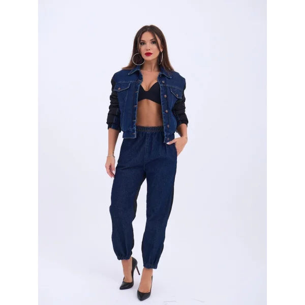 6627 KOT PANTOLON-MAVİ