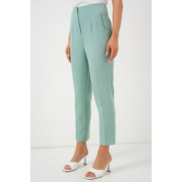 6650 Yüksek Bel Kumaş Pantolon - Mint