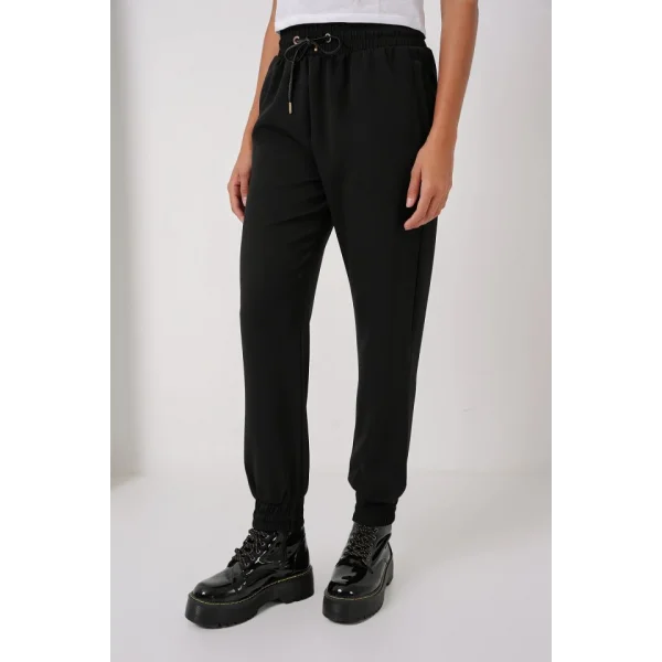 6674 Paçası Lastikli Eşofman Altı - Siyah