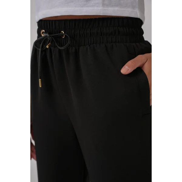 6674 Paçası Lastikli Eşofman Altı - Siyah