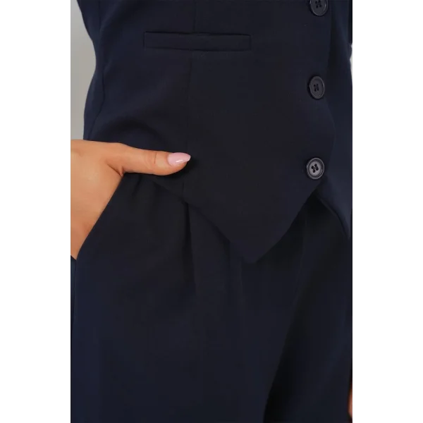 6709 Yelek Pantolon İkili Takım - Lacivert