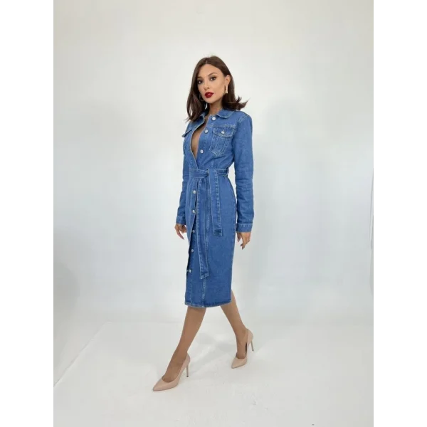 6783 KOT ELBİSE-MAVİ