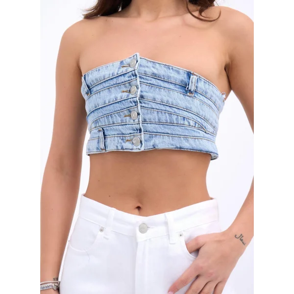 6817 KOT CROP-MAVİ