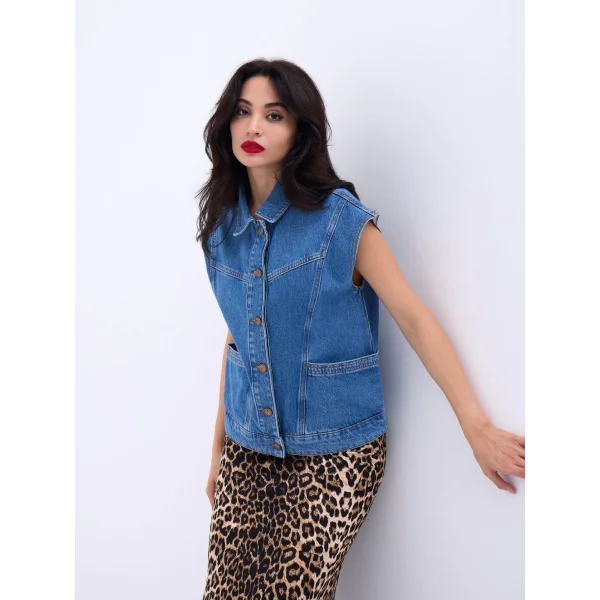 6820 KOT YELEK-MAVİ