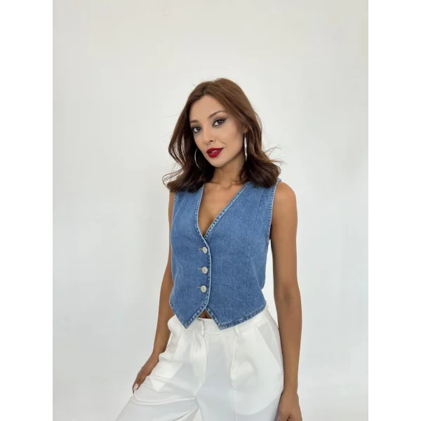 6887 KOT YELEK-MAVİ