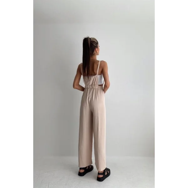 7023 Askılı Bahçıvan Tulum  Bej