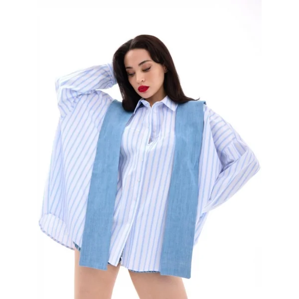 7074 GÖMLEK-LOS ANGELES ÇİZGİLİ