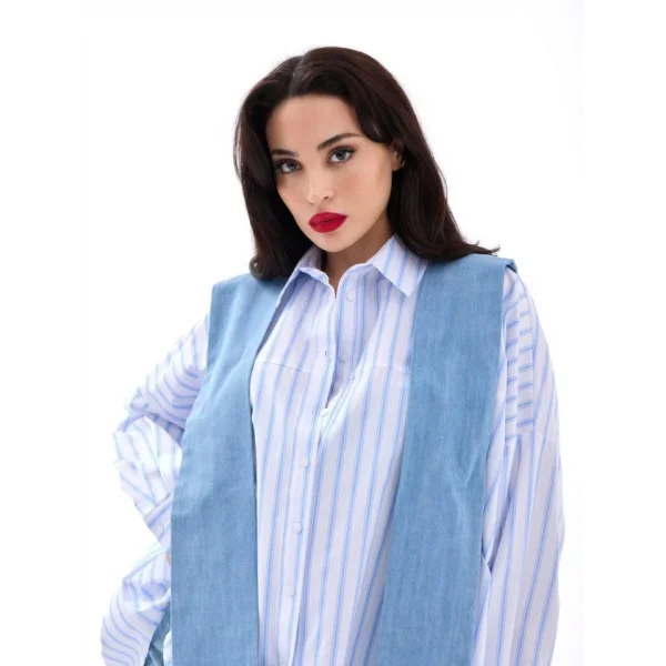 7074 GÖMLEK-LOS ANGELES ÇİZGİLİ