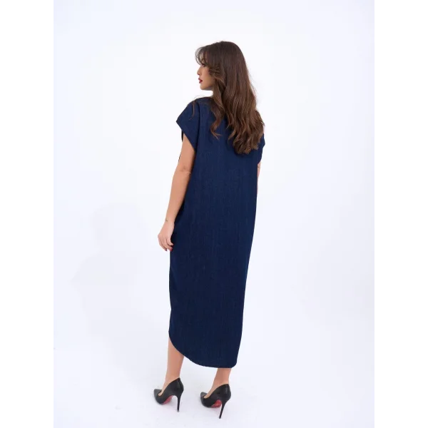 7348 KOT ELBİSE-MAVİ