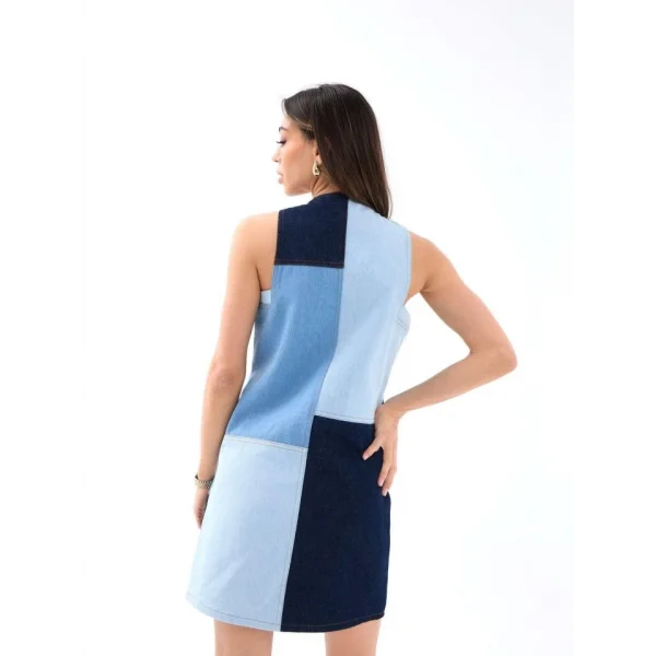 7385 KOT ELBİSE-MAVİ