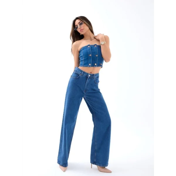 7415 KOT PANTOLON-KOYU MAVİ