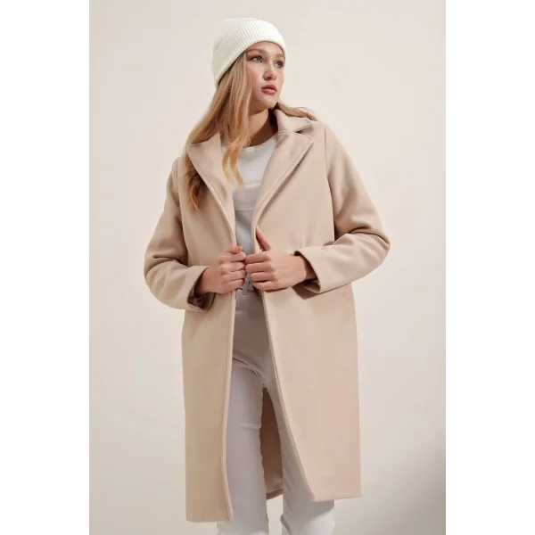 9085 Kaşe Kaban - Bej