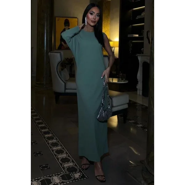 Aethra Tek Kol Uzun Elbise 2693-8