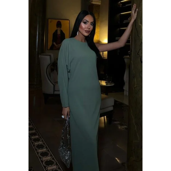 Aethra Tek Kol Uzun Elbise 2693-8