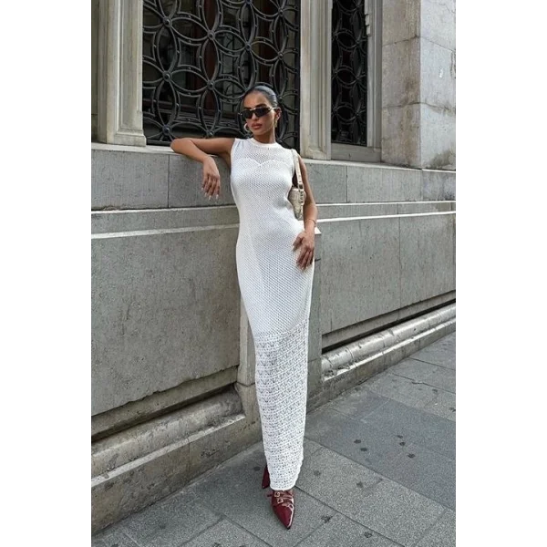 Afro Ajurlu Maksi Elbise 2796