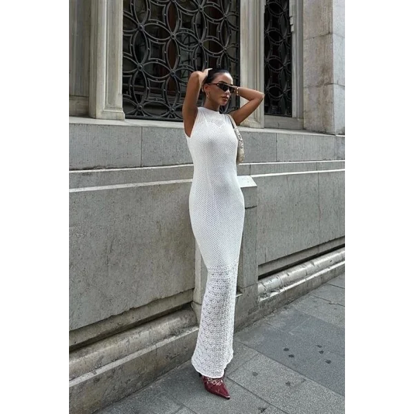 Afro Ajurlu Maksi Elbise 2796