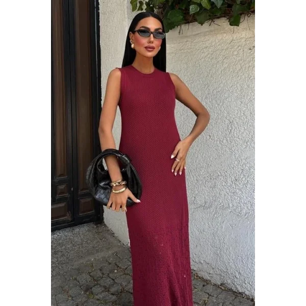 Afro Ajurlu Maksi Elbise 2796