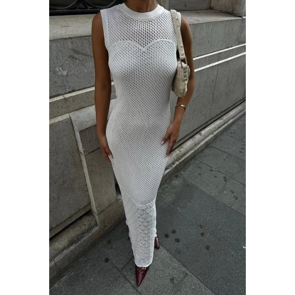 Afro Ajurlu Maksi Elbise 2796