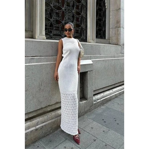 Afro Ajurlu Maksi Elbise 2796