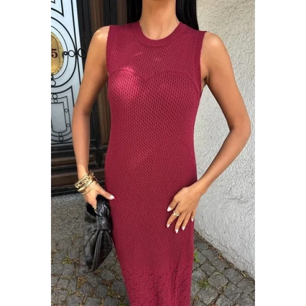 Afro Ajurlu Maksi Elbise 2796