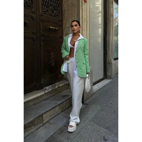 Agnes Blazer Keten Ceket  6105