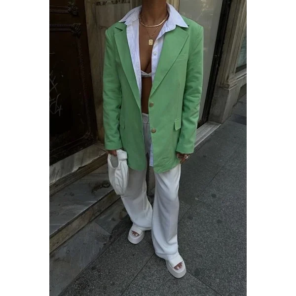 Agnes Blazer Keten Ceket  6105