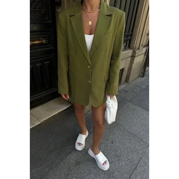 Agnes Blazer Keten Ceket  6105