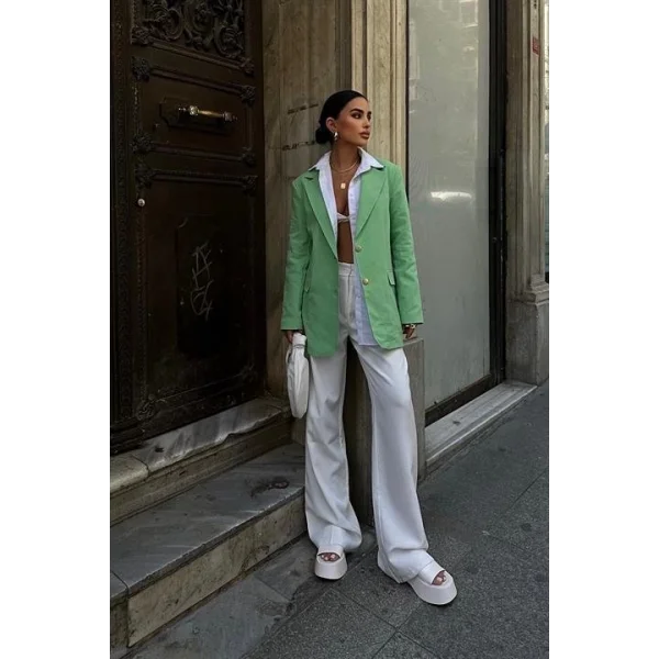 Agnes Blazer Keten Ceket  6105