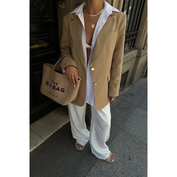 Agnes Blazer Keten Ceket  6105