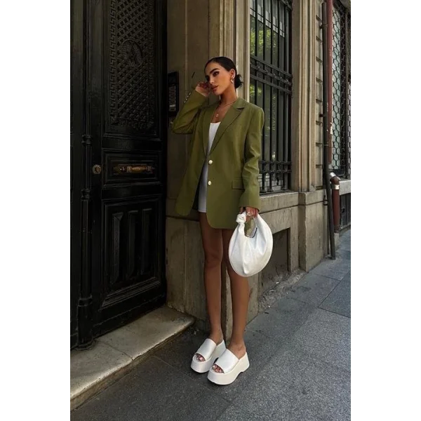 Agnes Blazer Keten Ceket  6105