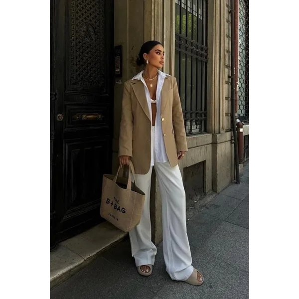 Agnes Blazer Keten Ceket  6105