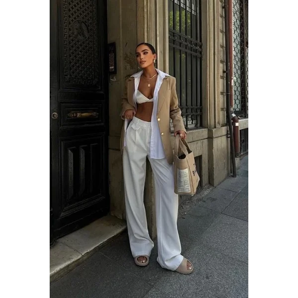 Agnes Blazer Keten Ceket  6105