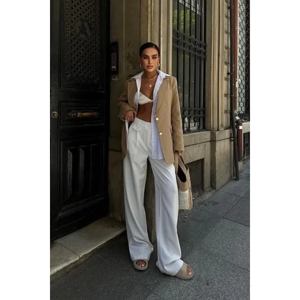 Agnes Blazer Keten Ceket  6105