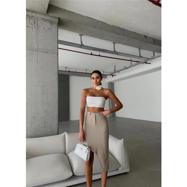 AİETRİK KEİ ETEK VİKON  Bej