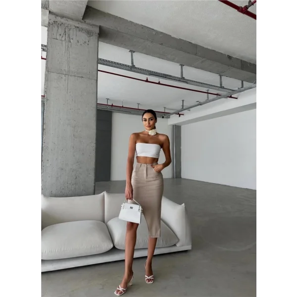 AİETRİK KEİ ETEK VİKON  Bej