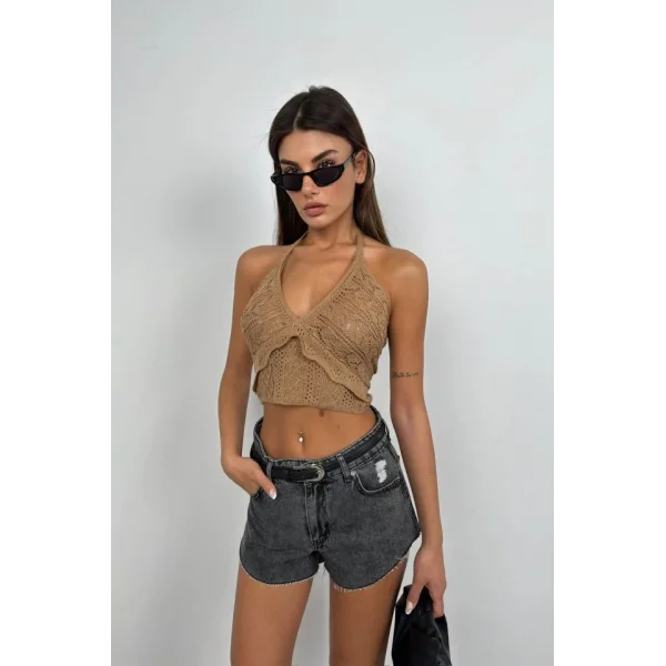 Ajurlu Crop Büstiyer