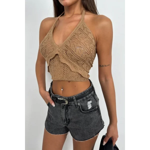 Ajurlu Crop Büstiyer