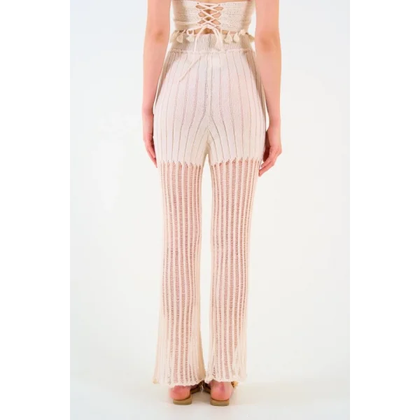 Ajurlu Pantolon  Krem