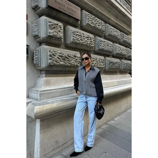 Ajurlu Triko Yelek 5175